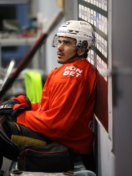 Тренировка «Авангарда» перед матчем в Магнитогорске