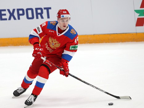 Семёнов и Войнов в матче сборной России против Швеции на Кубке 1 канала