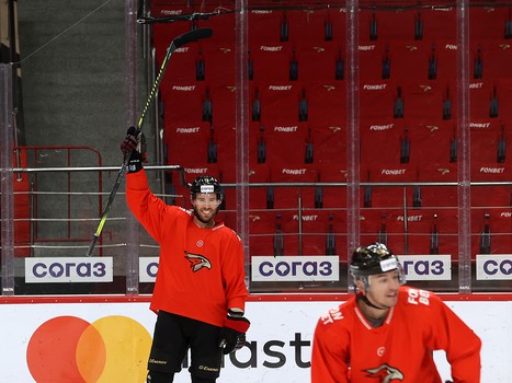 Раскатка «Авангарда» перед матчем с «Локомотивом»