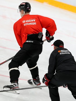 Раскатка «Авангарда» перед матчем с «Автомобилистом»