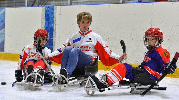 Турнир по следж-хоккею в Омске, день 2