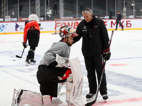 Раскатка «Авангарда» перед матчем с «Салаватом Юлаевым»