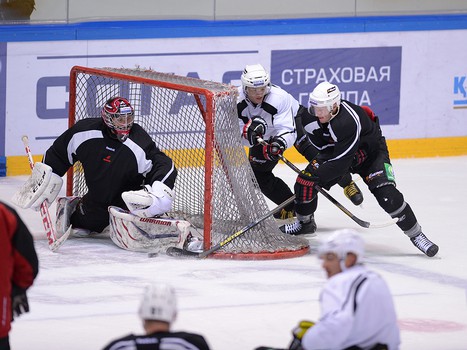 Раскатка "Авангарда" в Астане перед матчем с "Барысом" 17 сентября 2013