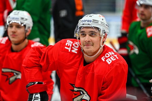 Раскатка «Авангарда» перед матчем в Магнитогорске