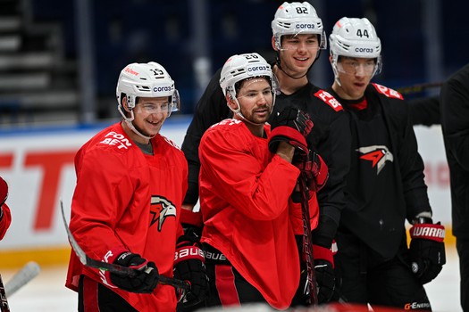 Раскатка «Авангарда» перед матчем в Ярославле