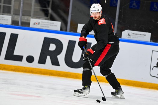 Раскатка «Авангарда» перед матчем в Нижнем Новгороде