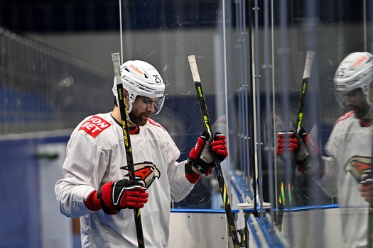 Раскатка «Авангарда» перед третьим матчем серии с «Сибирью» в Новосибирске