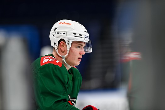 Раскатка «Авангарда» перед матчем в Новосибирске