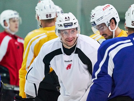 Тренировка "Авангарда" перед отъездом в Челябинск