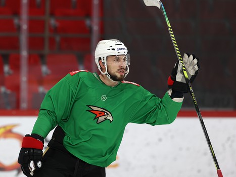 Тренировка «Авангарда» перед матчем в Екатеринбурге