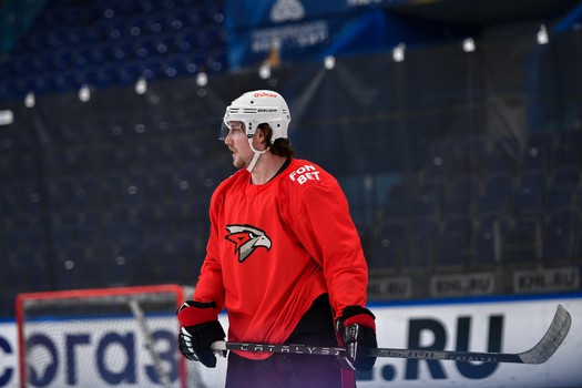 Тренировка «Авангарда» перед матчем в Нижнекамске