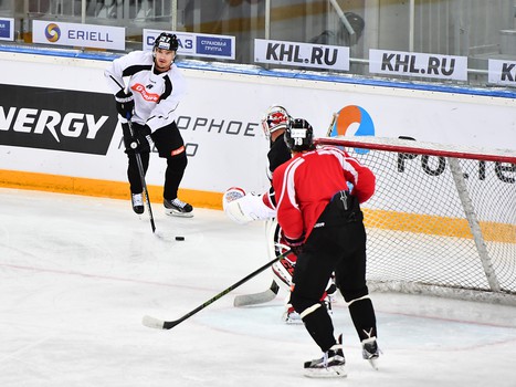 Раскатка "Авангарда" перед матчем с "Барысом"