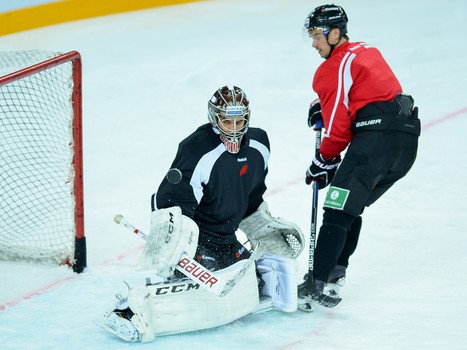 Раскатка "Авангарда" перед матчем с "Салаватом Юлаевым"