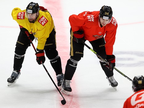 Тренировка «Авангарда» перед матчем с «Салаватом Юлаевым»