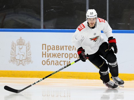 Раскатка «Авангарда» перед матчем в Нижнем Новгороде