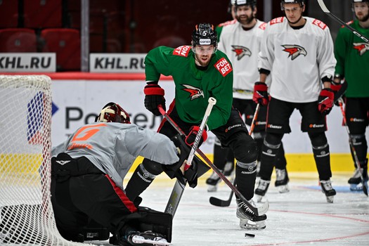 Раскатка «Авангарда» перед матчем с «Барысом»