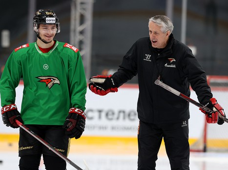 Раскатка «Авангарда» перед матчем со «Спартаком»