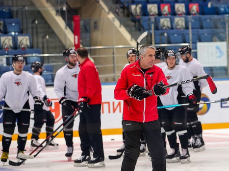 Раскатка «Авангарда» перед матчем с «Салаватом Юлаевым»