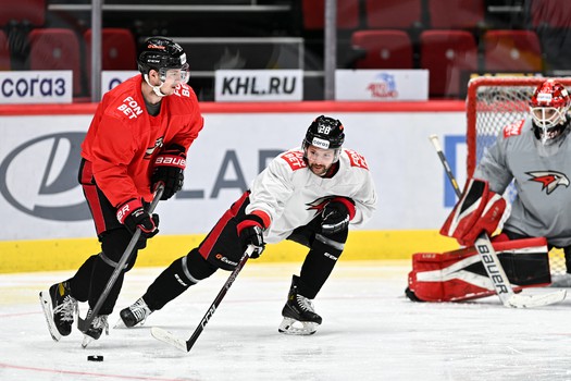 Раскатка «Авангарда» перед первым матчем серии с «Металлургом»