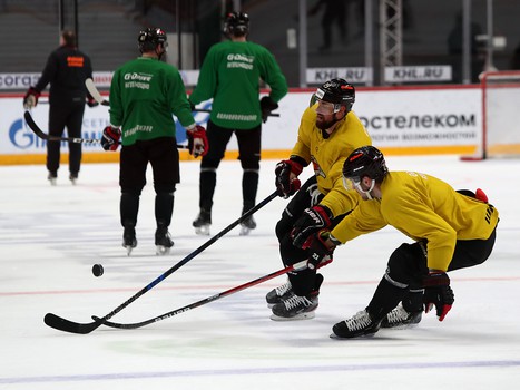 Раскатка «Авангарда» перед матчем против СКА