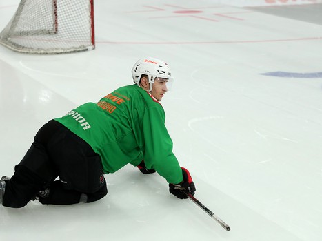 Тренировка «Авангарда» перед четвёртым матчем серии с «Автомобилистом»