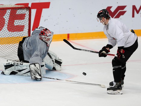 Раскатка «Авангарда» перед матчем с «Магниткой»