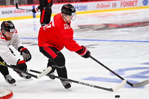 Раскатка «Авангарда» перед матчем с «Салаватом Юлаевым»