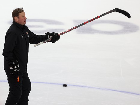 Тренировка «Авангарда» перед матчем с «Нефтехимиком»