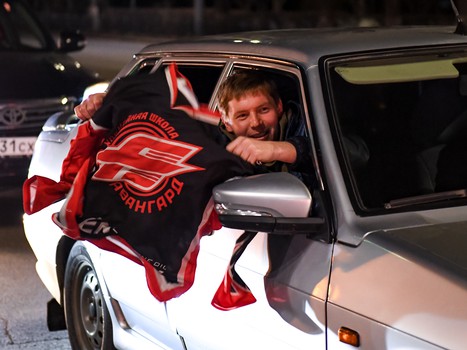 Омск празднует чемпионство «Авангарда»!