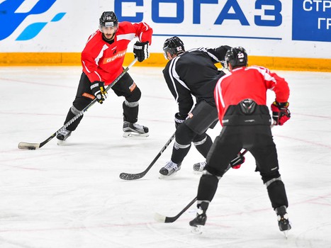 Раскатка "Авангарда" перед матчем с "Барысом"