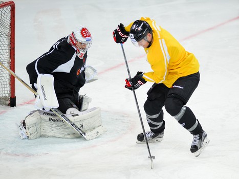 Раскатка "Авангарда" перед заключительным матчем регулярного чемпионата с "Барысом"