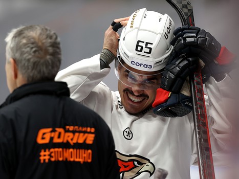 Раскатка «Авангарда» перед матчем в Хабаровске