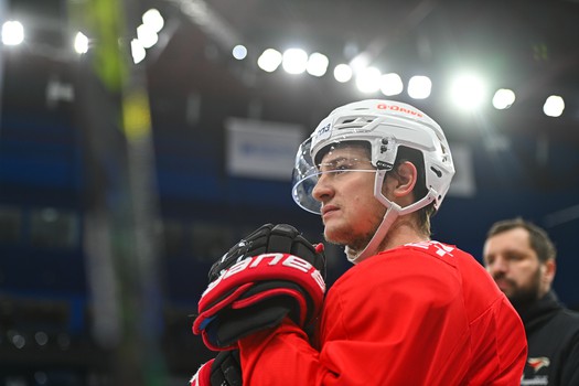 Раскатка «Авангарда» перед матчем в Магнитогорске