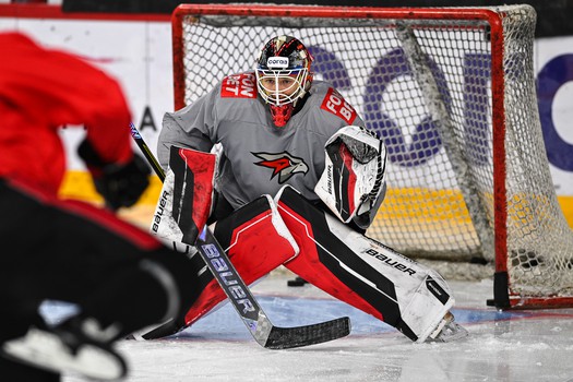 Тренировка «Авангарда» перед матчем в Екатеринбурге