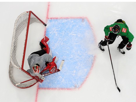 Раскатка «Авангарда» перед матчем с рижским «Динамо»