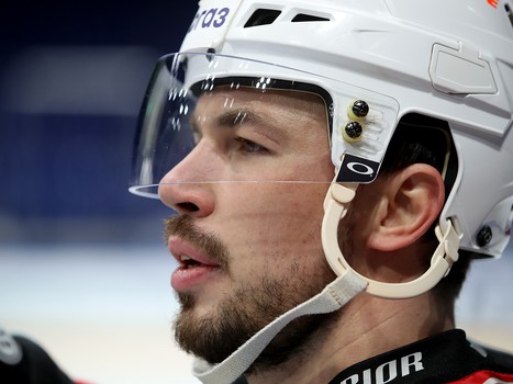 Тренировка «Авангарда» перед матчем в Уфе