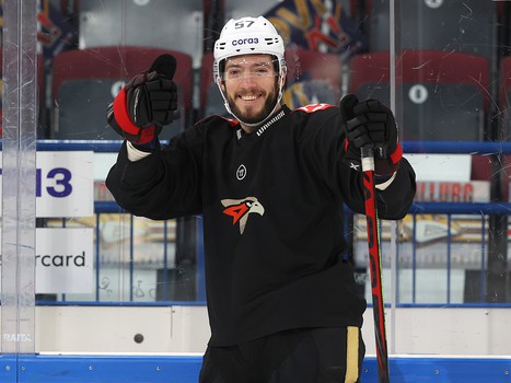 Раскатка «Авангарда» перед матчем в Магнитогорске