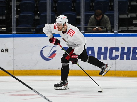 Раскатка «Авангарда» перед выездным матчем с московским «Динамо»