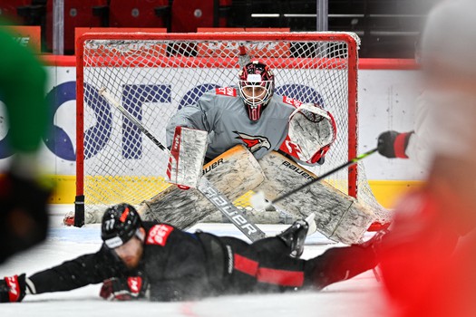 Тренировка «Авангарда» перед матчем со «Спартаком»