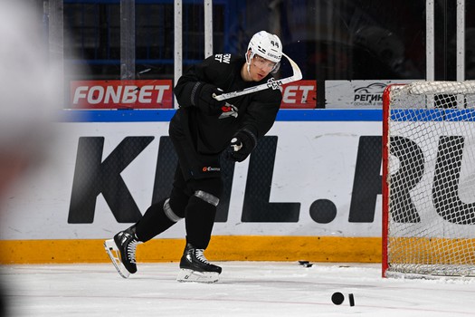 Тренировка «Авангарда» перед матчем в Магнитогорске