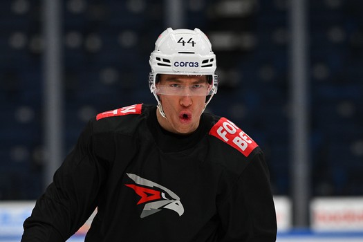 Раскатка «Авангарда» перед матчем в Минске