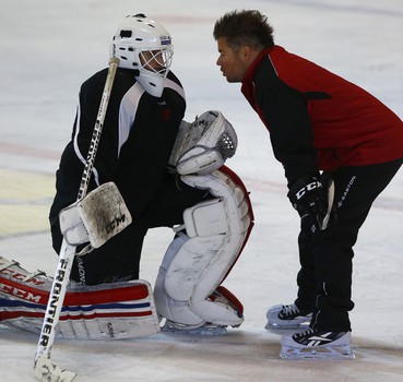 Раскатка перед первым матчем межсезонья в Фюссене