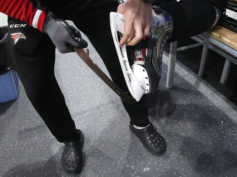 Тренировка «Авангарда» перед матчем в Уфе