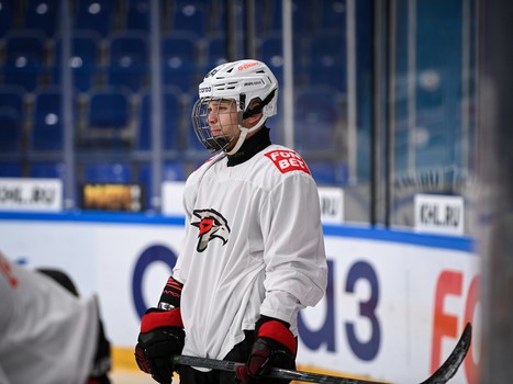 Тренировка «Авангарда» перед матчем в Нижнекамске