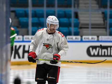 Раскатка «Авангарда» перед матчем в Нур-Султане