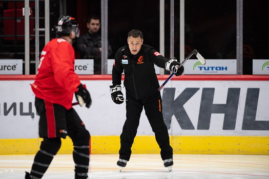 Раскатка «Авангарда» перед матчем с «Витязем»