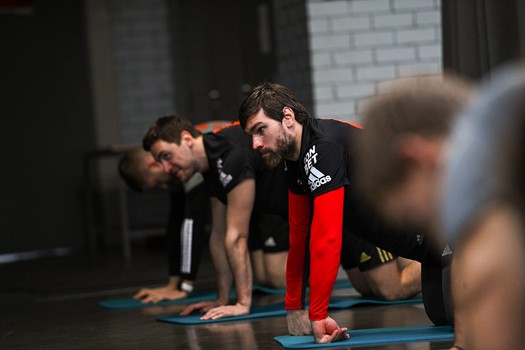 Тренировка «Авангарда» перед матчем в Казани