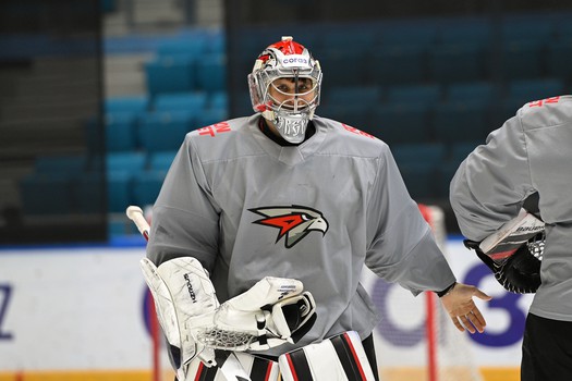 Раскатка «Авангарда» перед матчем в Астане