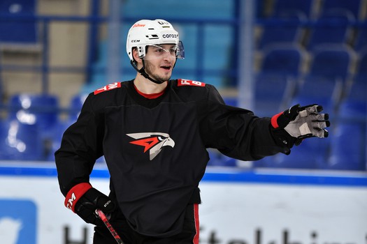 Тренировка «Авангарда» перед матчем в Нижнекамске