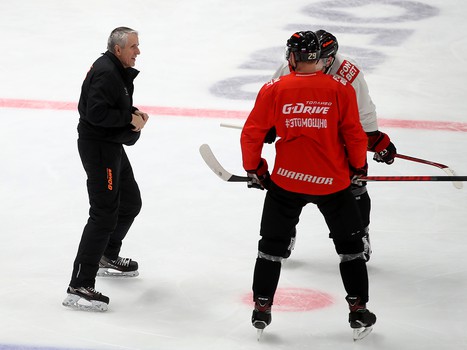 Раскатка «Авангарда» перед матчем с рижским «Динамо»